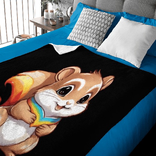 Cute Squirrel Baby Blankets