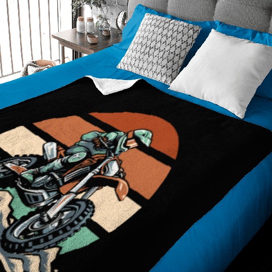Dirt Bike Mx Motocross Supermoto Baby Blankets