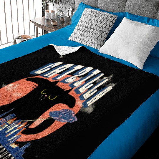Catzilla king of cats,movie parody Baby Blankets