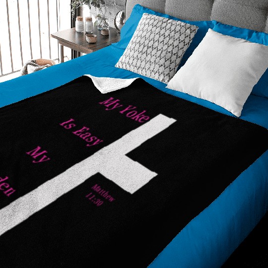 Matthew 11:30 Hope and Strength | Christian Gifts Baby Blankets