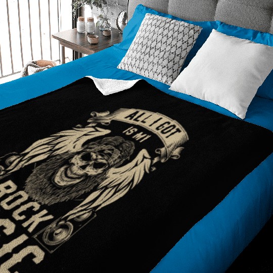 Rock Band Guitar Baby Blankets