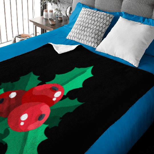 mistletoe christmas Baby Blankets