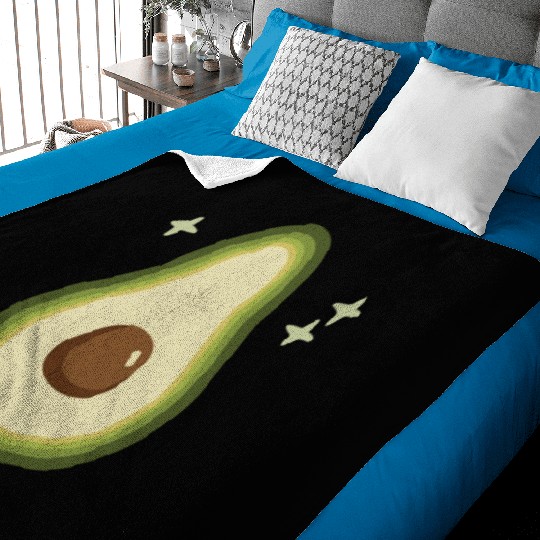 Avocado Green Stars Baby Blankets