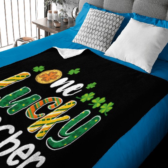 One Lucky Teacher School St Patrick's Day Baby Blankets