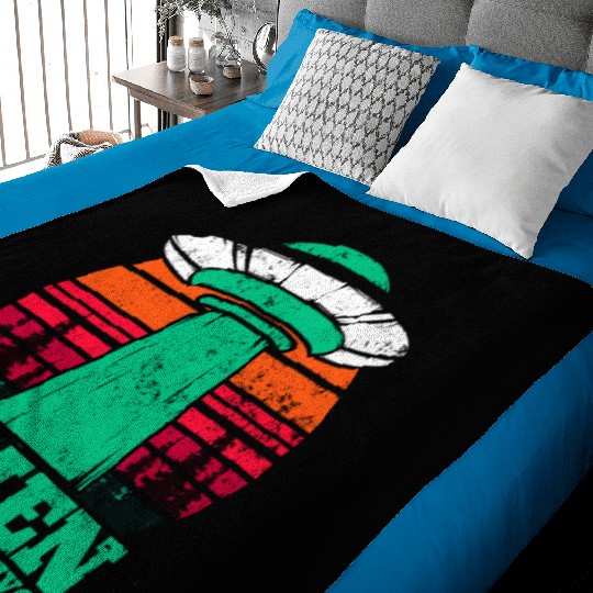 Alien, Aliens, UFO, UAP, Space Unknown Flight Baby Blankets