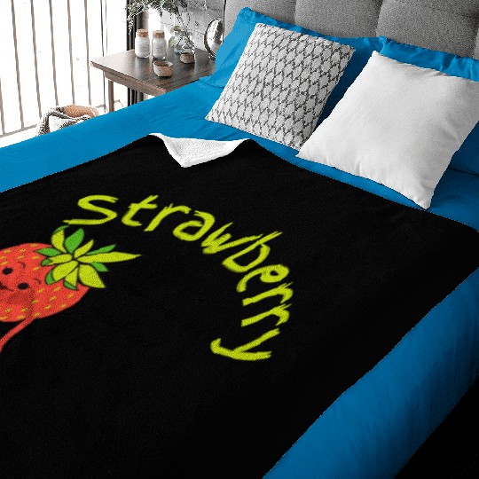 Strawberry - I am Sour and Sweet Baby Blankets