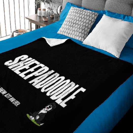 Sheepadoodle Dog Definition, Doodle Dog Noun Baby Blankets
