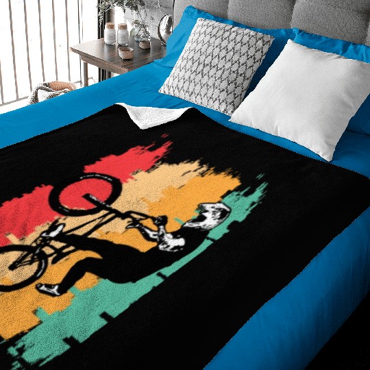 Old School Bmx | Retro Bmx Bike Baby Blankets