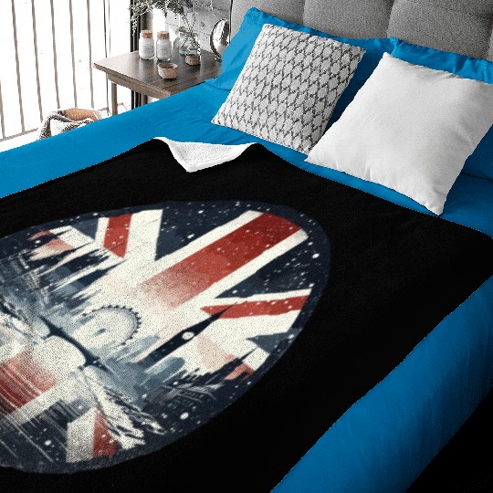 Winter London Travel Vintage Logo Baby Blankets