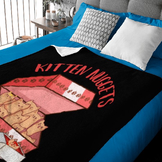 Funny Kittens as Chicken Nuggets, Cat Lover Baby Blankets