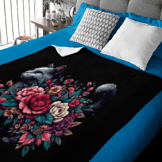 Floral Cat Mom: Embrace the Purrfect Style for Cat Baby Blankets