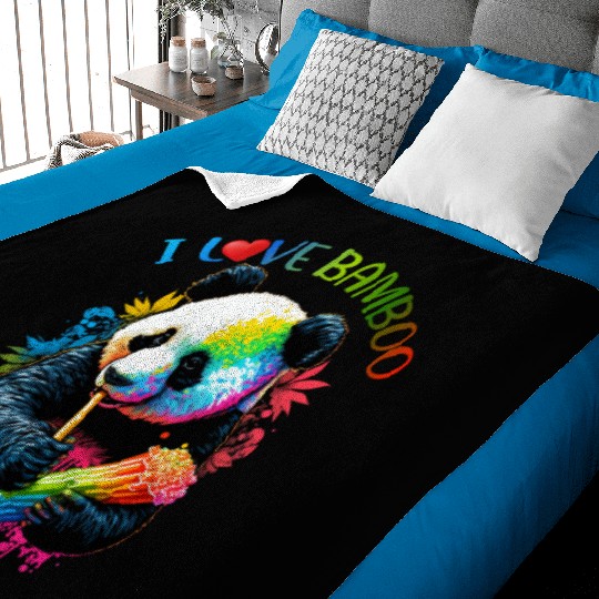 I Love Bamboo Baby Blankets