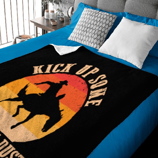 Kick Up Some Country Dust Funny Country Western C Baby Blankets