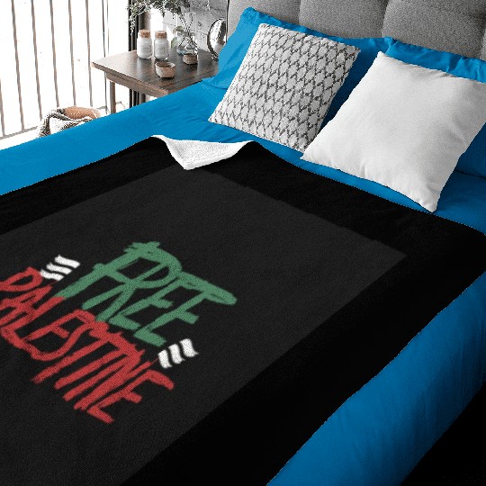 free free Palestine typography 2 Baby Blankets