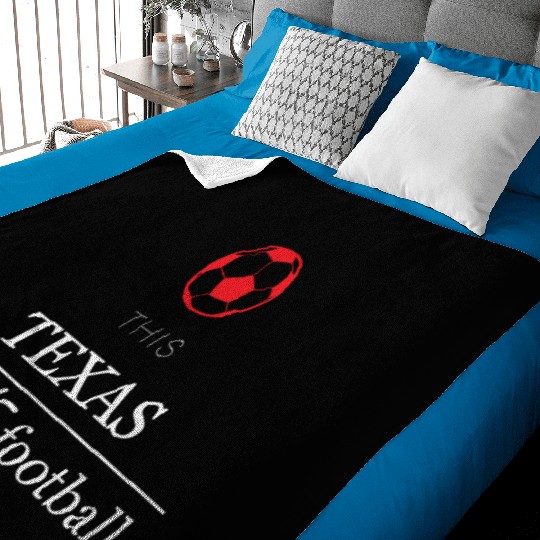 This girl texas football Baby Blankets