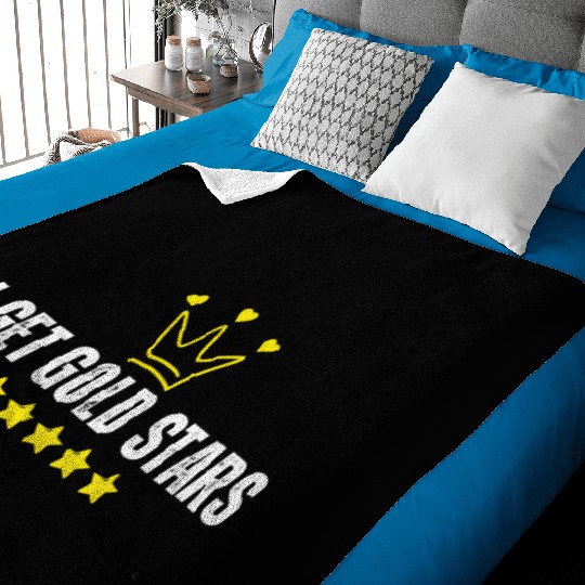 teachers and students - I Get Gold Stars Baby Blankets