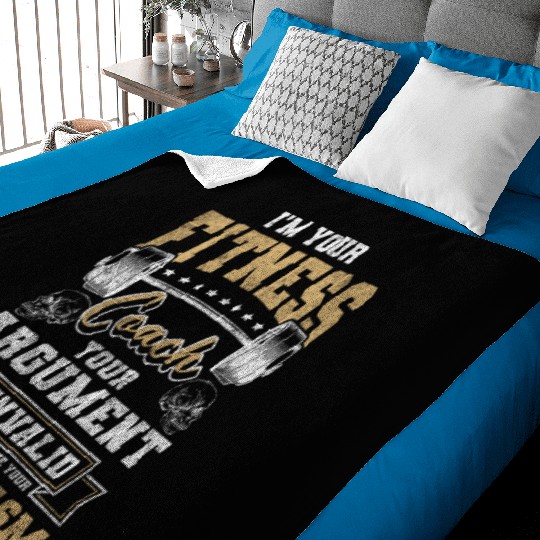 Trainer Workout Bodybuilder Studio Baby Blankets