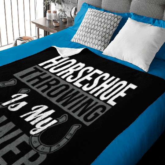 Horseshoe Throwing Is My Power Baby Blankets