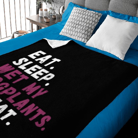 Eggplant Lover Healthy Cuisine Gardening Baby Blankets