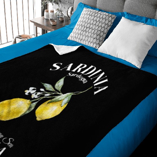 Sardinia Island Sargenda Italia Lemon design Baby Blankets
