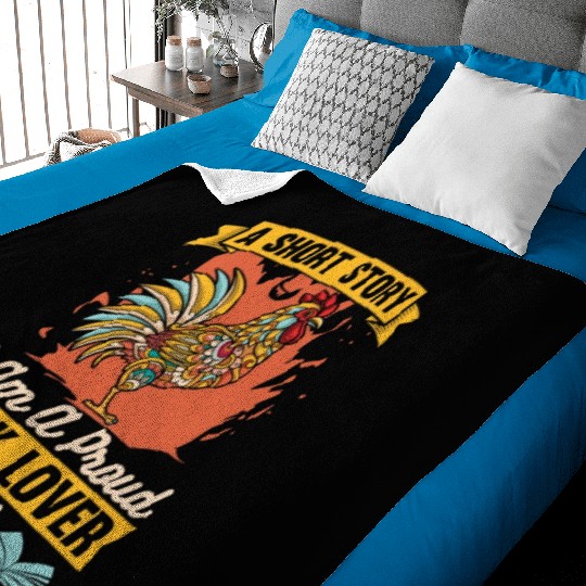 Cock Lover A Short Story I Am Chicken Coop Farmer Baby Blankets
