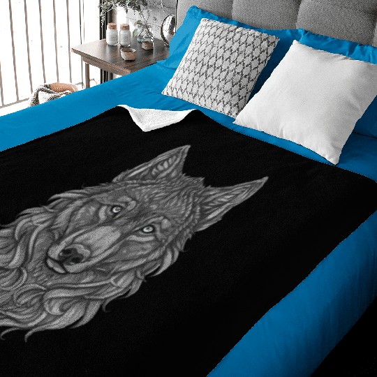 Masked Enigma: Fox Spirit Fantasy Baby Blankets