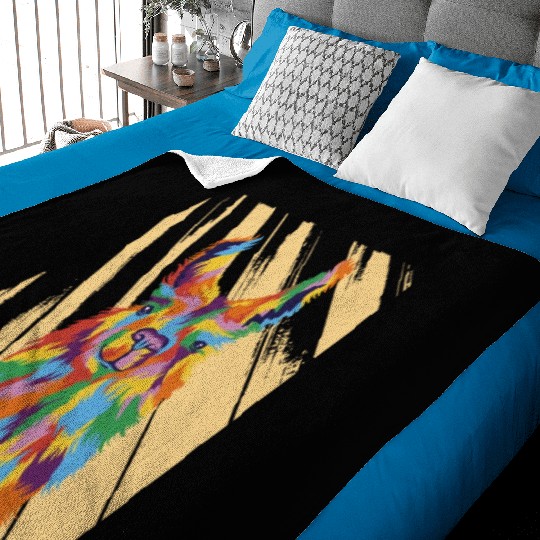 Vibrant Llama Majesty Baby Blankets