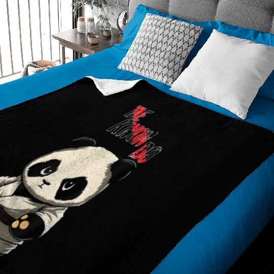 Taekwondo Panda Korean Mma Tkd Baby Blankets