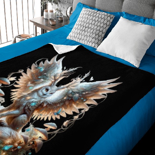 Mystic Owl of the Enchanted Forest Baby Blankets