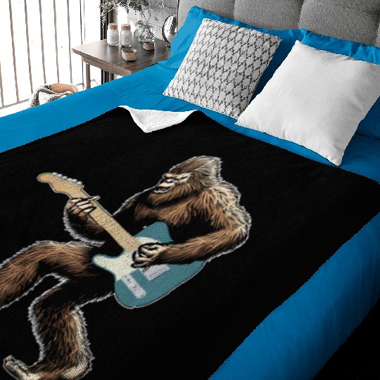 Bigfoot playing guitar with left hand guitarist Baby Blankets