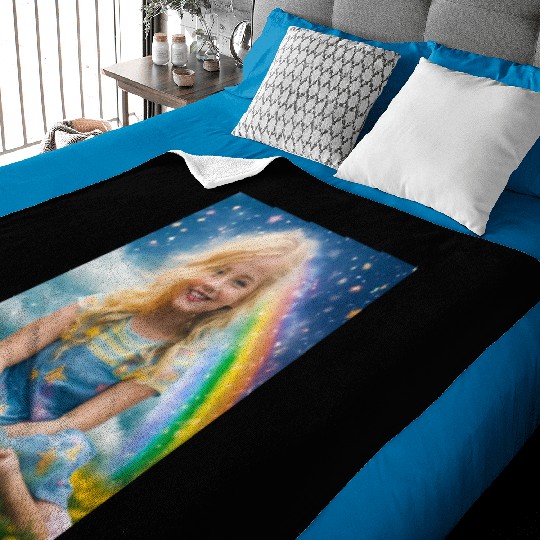 Celestial Rainbow Harmon Baby Blankets