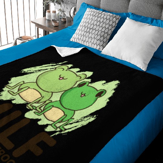 Milf, man I love frogs Baby Blankets