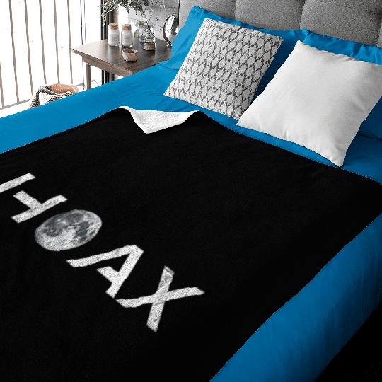 Moon Landing Hoax Conspiracy Baby Blankets