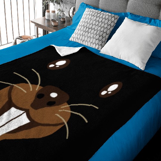 Groundhog Face Rodent Happy Groundhog Day Baby Blankets