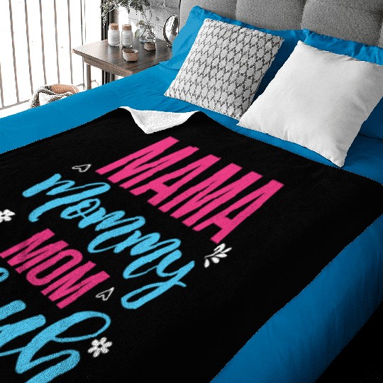 Mama Mommy Mom Bruh Baby Blankets