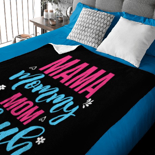 Mama Mommy Mom Bruh Baby Blankets