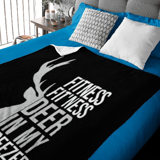 I'm Into Fitness Fit'Ness Deer In My Freezer Deer Baby Blankets
