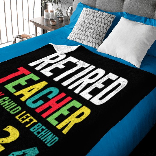 Retired Teacher EST 2024 Baby Blankets