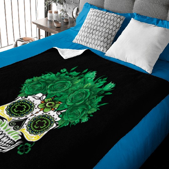 Los Muertos Shamrock Saint Patrick's Day Baby Blankets