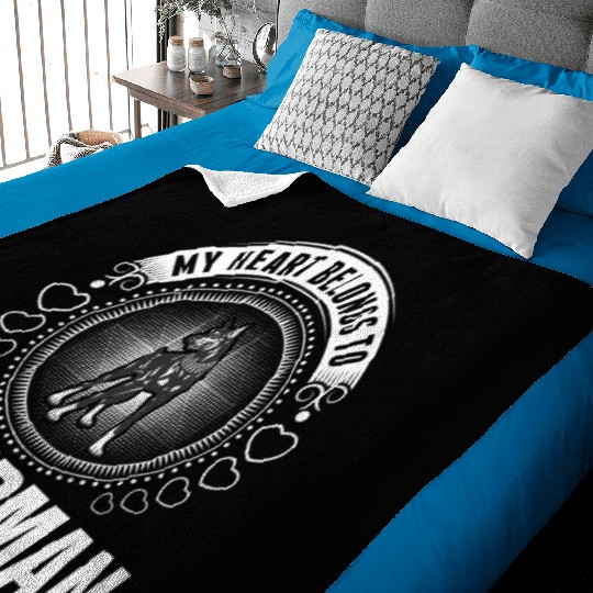 My Heart Belongs To Doberman Dog Baby Blankets