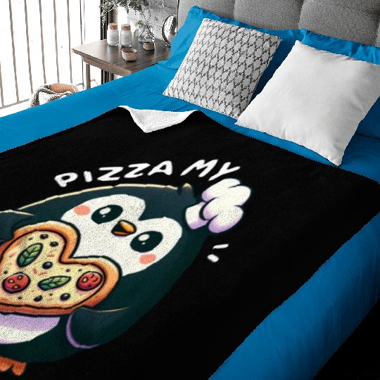 Pizza My Heart - Cheesy Love Baby Blankets