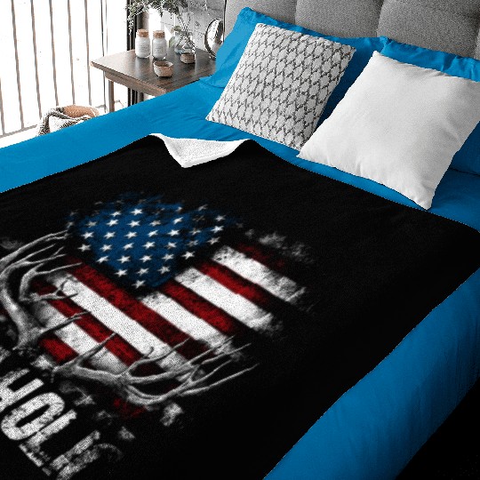 Elk Hunting Elkaholic Hunters Baby Blankets