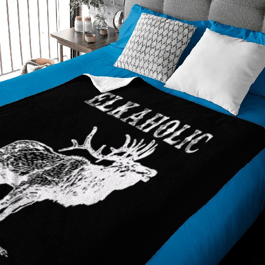 Elk Hunting Elkaholic Hunters Baby Blankets