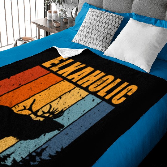 Elk Hunting Elkaholic Hunters Baby Blankets