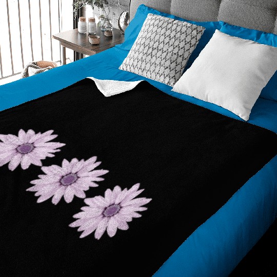 Flowers violet Baby Blankets