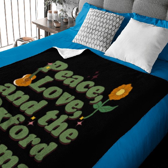 Funny Oxford Comma Peace Love and the Oxford Comma Baby Blankets