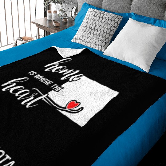 Cass County North Dakota Is Where My Heart Is Gift Baby Blankets