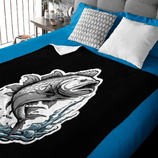 monsters fish Baby Blankets