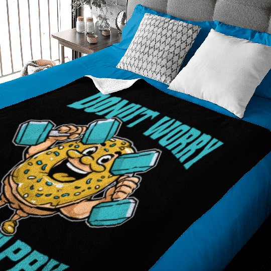 Fitness Donut Funny Donut Gym Baby Blankets