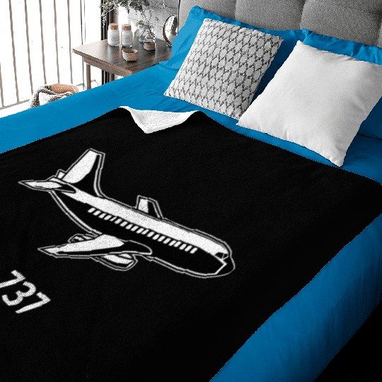 B737 Aircraft Airline Baby Blankets